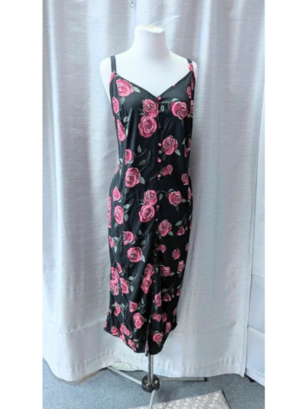 Torrid 2 Pink Black Rose Dress 2X XXL